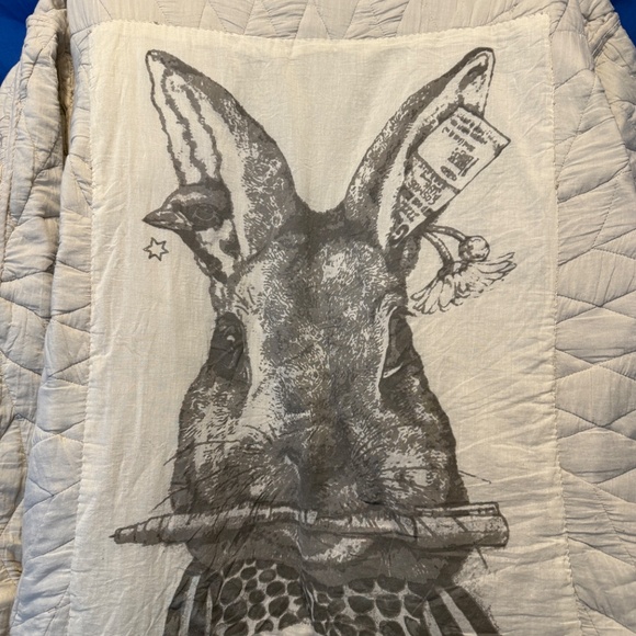 Magnolia Pearl Hand Quilted Reversible Jacket, White/Tan. Excellent Condition. - Picture 8 of 9